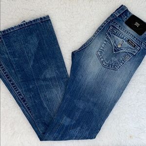 Miss Me Mid-Rise Boot cut distressed jeans…